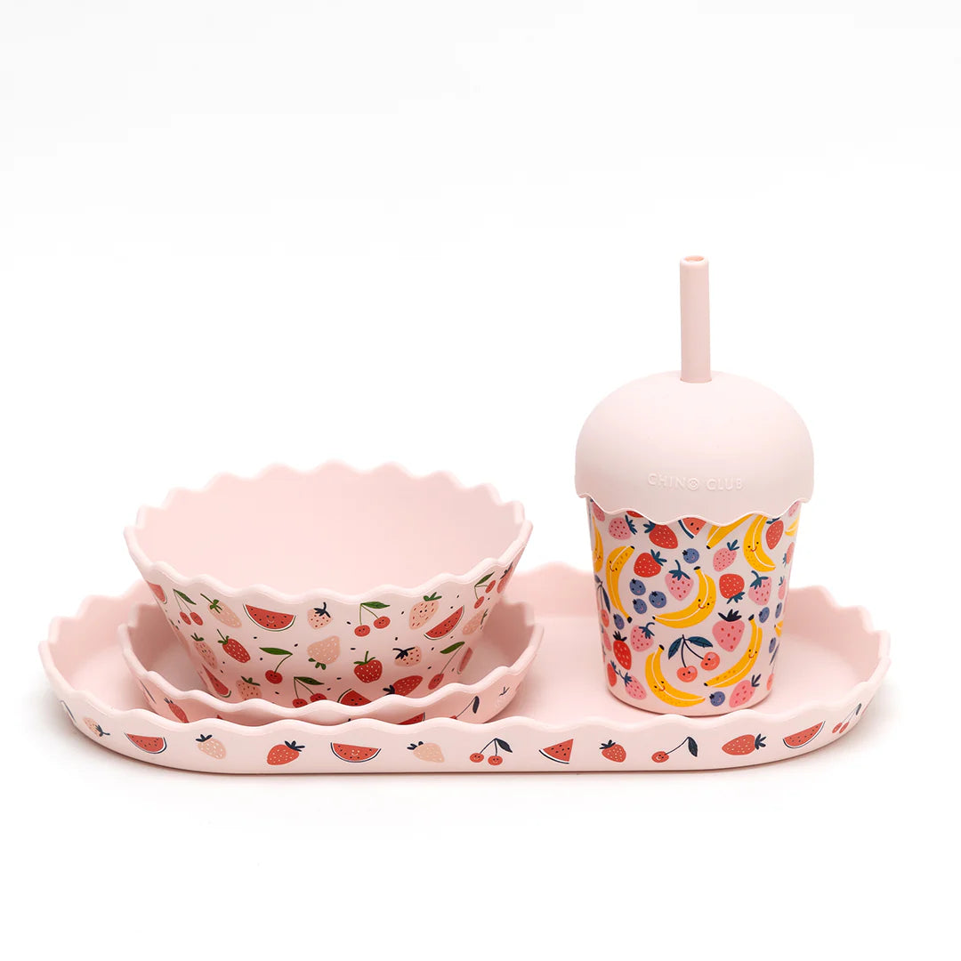 Chino Club - Fruits Pink Mini Smoothie Cup & Straw 200ml