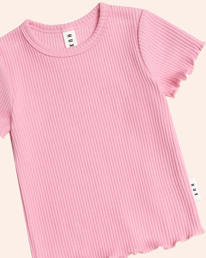 Huxbaby Pink Rib Tee