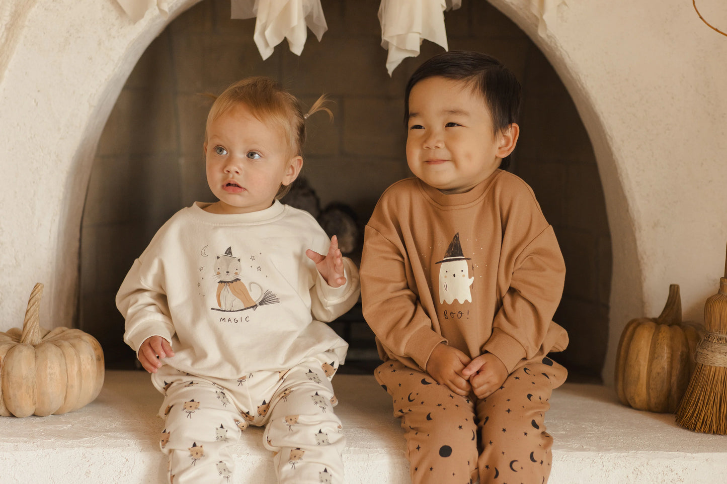 Quincy Mae - Relaxed Fleece Sweatshirt Ghost