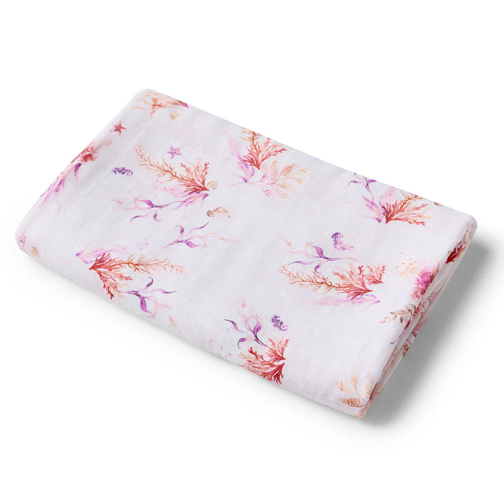 Snuggle Hunny - Coral Organic Muslin Wrap