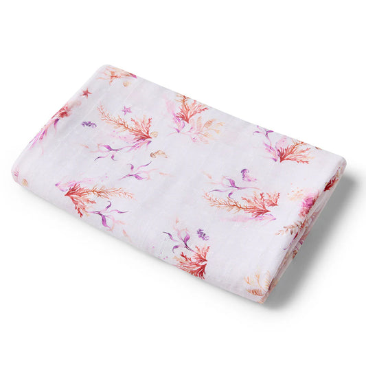 Snuggle Hunny - Coral Organic Muslin Wrap