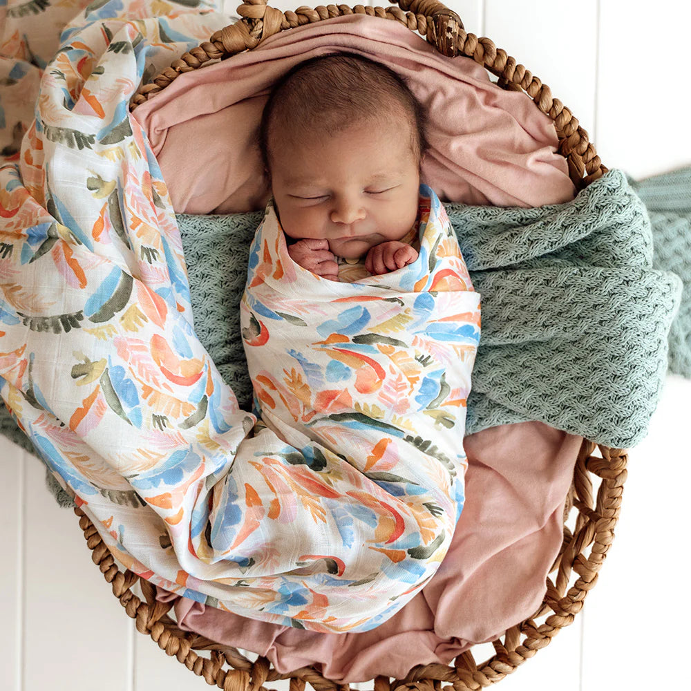 Snuggle Hunny Summer Palm Organic Cotton Muslin Wrap