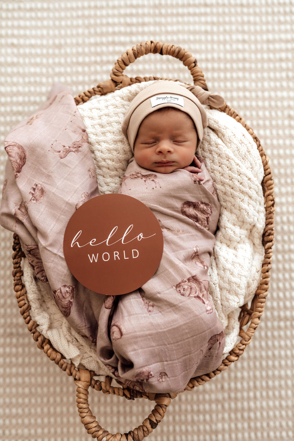 Snuggle Hunny Milestone Cards - Woodland & Cocoa