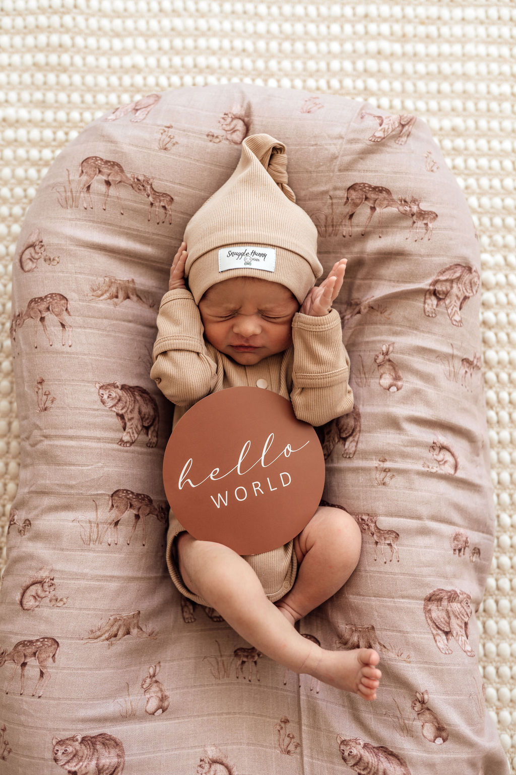 Snuggle Hunny Milestone Cards - Woodland & Cocoa