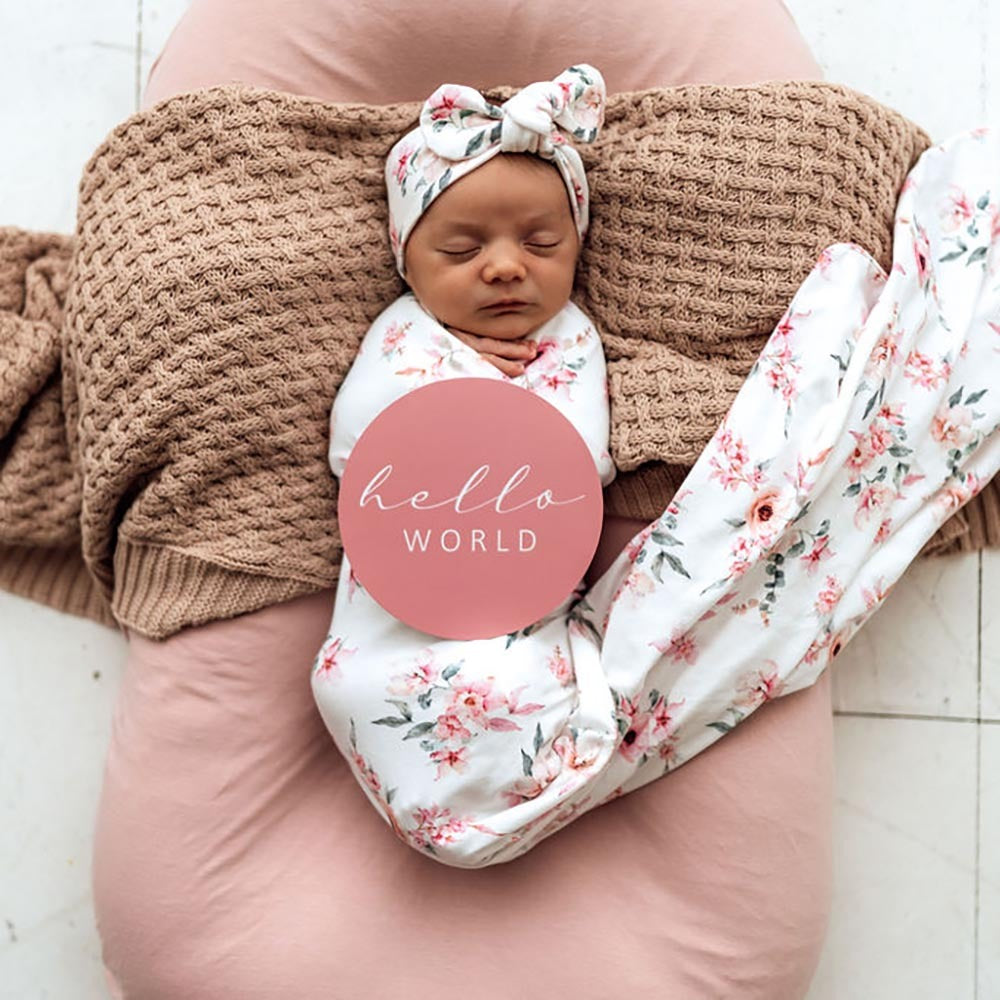 Snuggle Hunny Milestone Cards - Camille & Jewel Pink