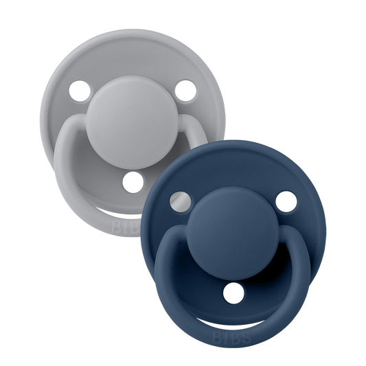 BIBS De Lux Soother Double Pack -Assorted (Round/Natural Rubber)