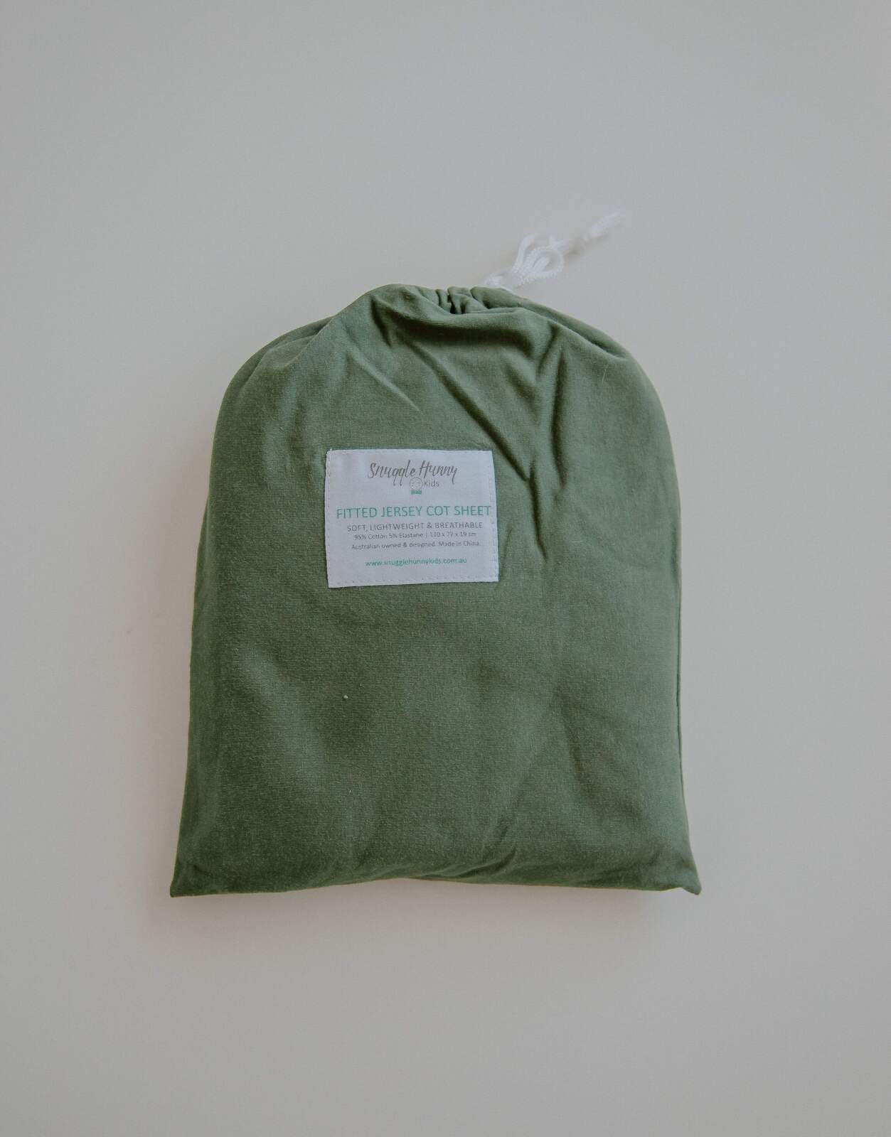 Snuggle Hunny Fitted Cot Sheet - Olive