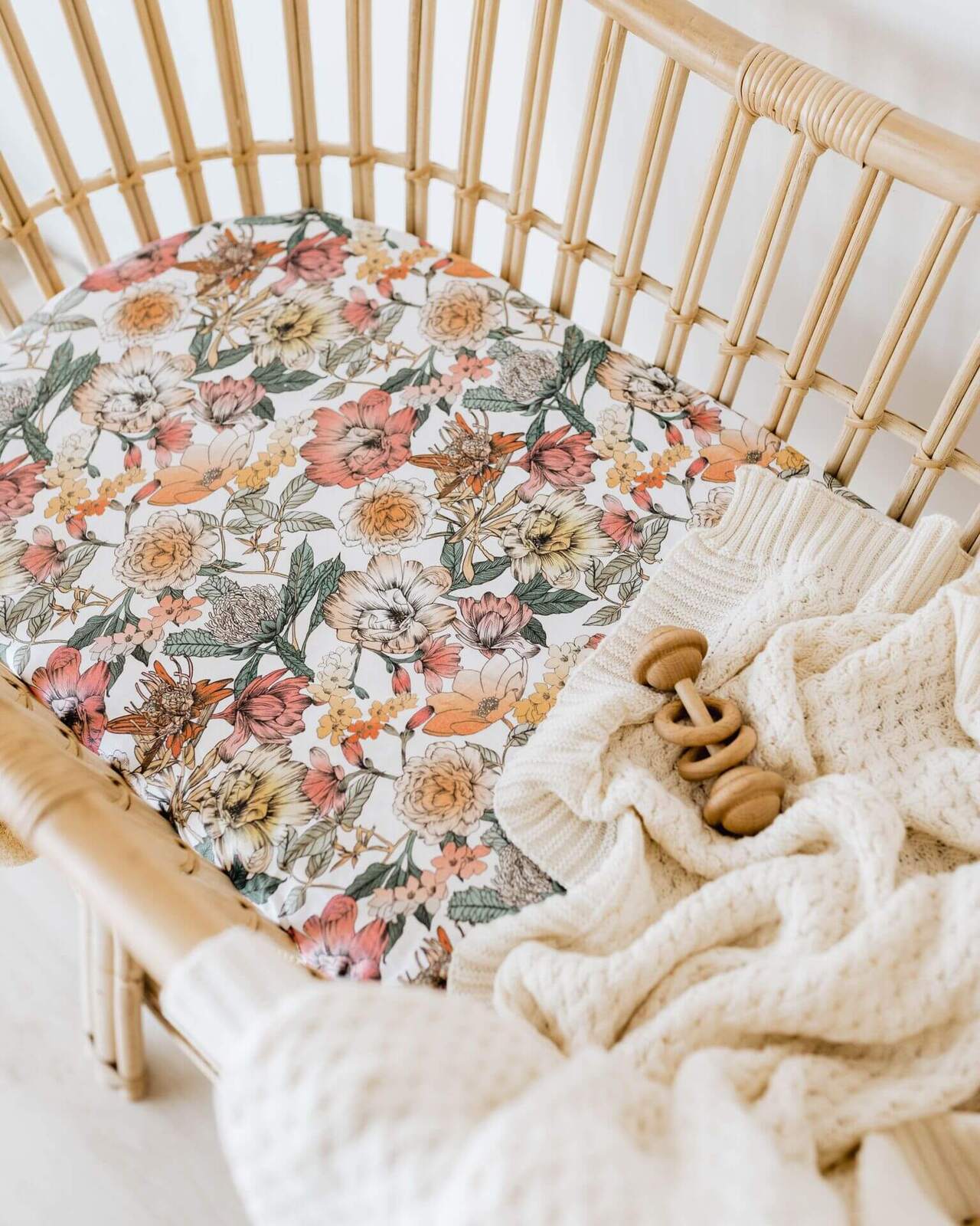 Snuggle Hunny Bassinet Sheet / Change Pad Cover - Australiana