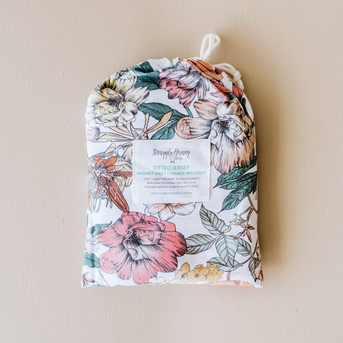 Snuggle Hunny Bassinet Sheet / Change Pad Cover - Australiana