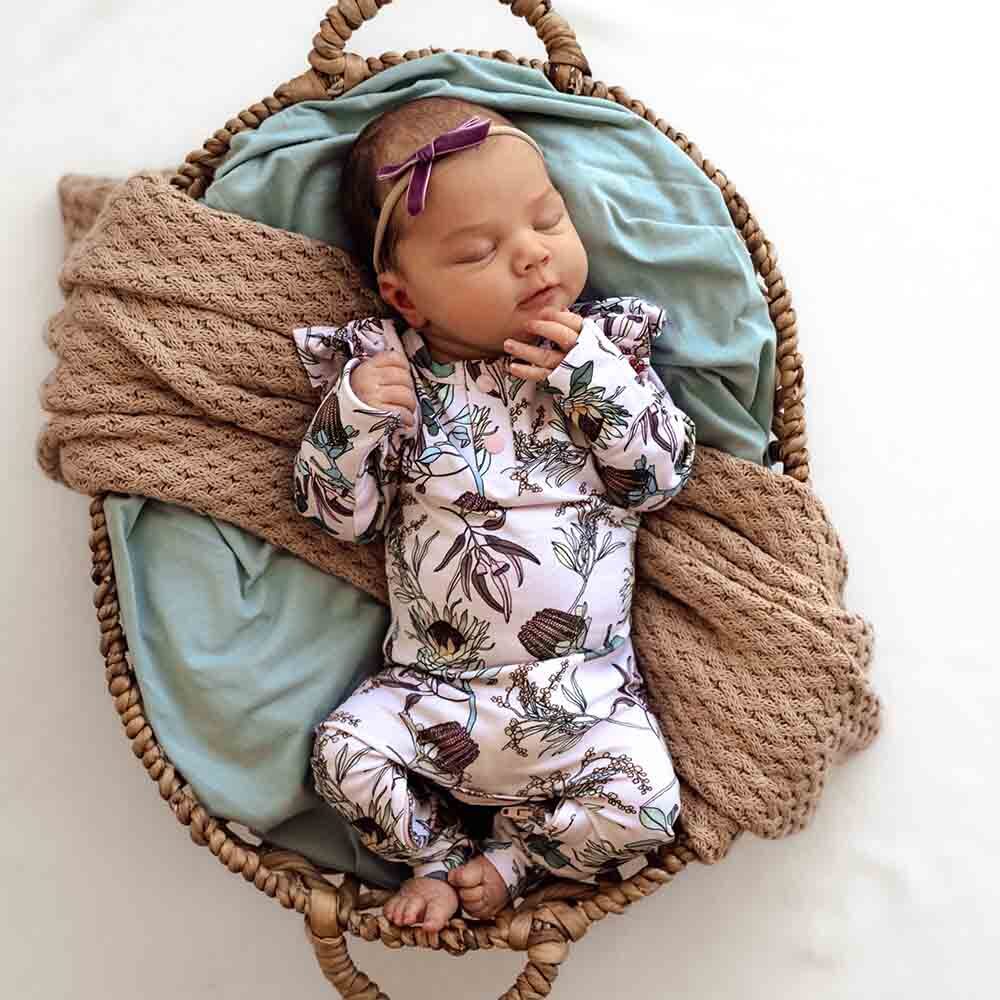 Snuggle Hunny Banksia Growsuit
