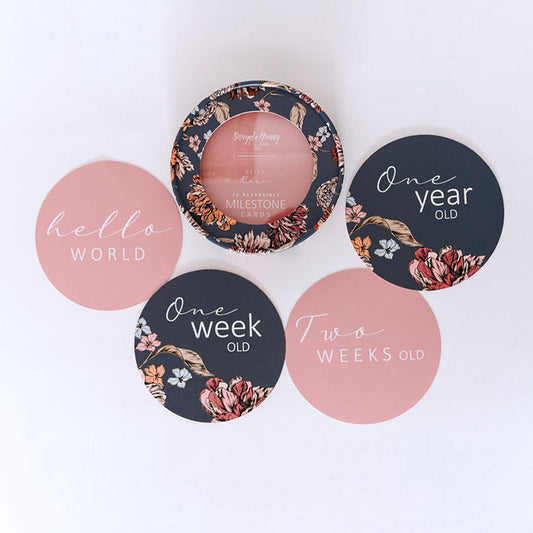 Snuggle Hunny Milestone Cards - Belle & Rose Gold