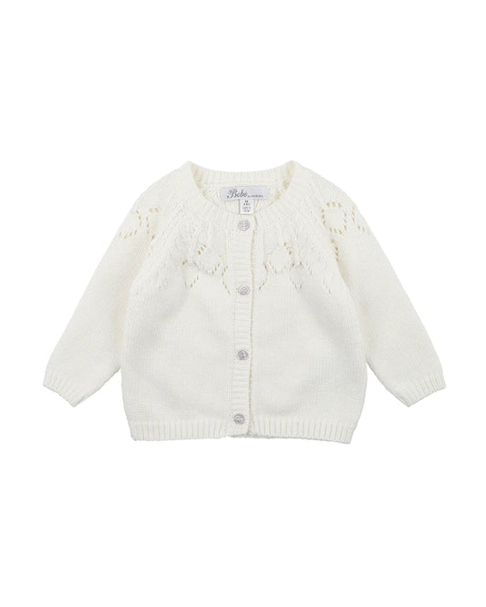 Bebe Cream Needle Out Cardigan