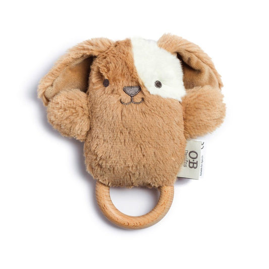OB Designs Dogs Soft Rattle Toy
