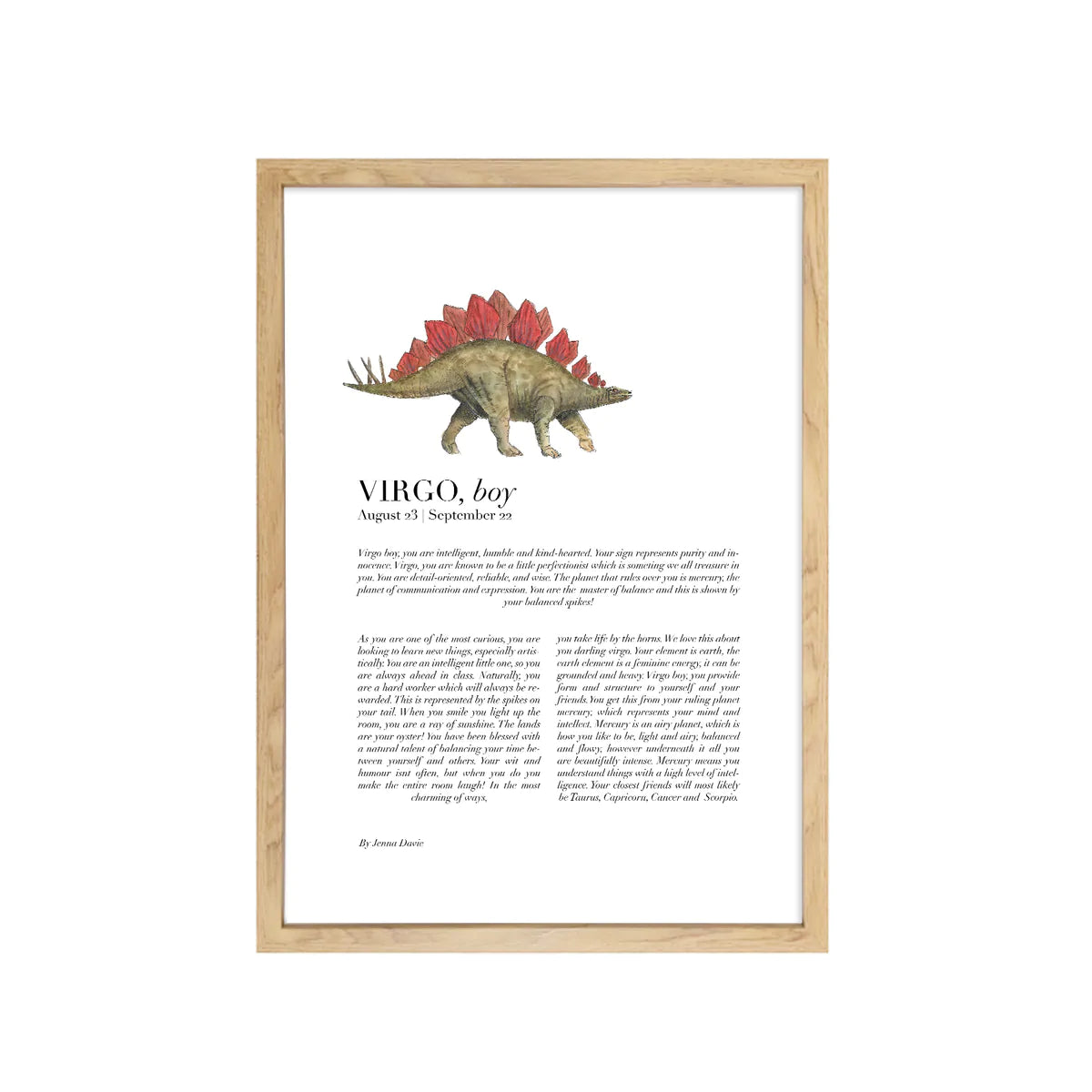 Arty Bub Zodiac Prints Dinosaur