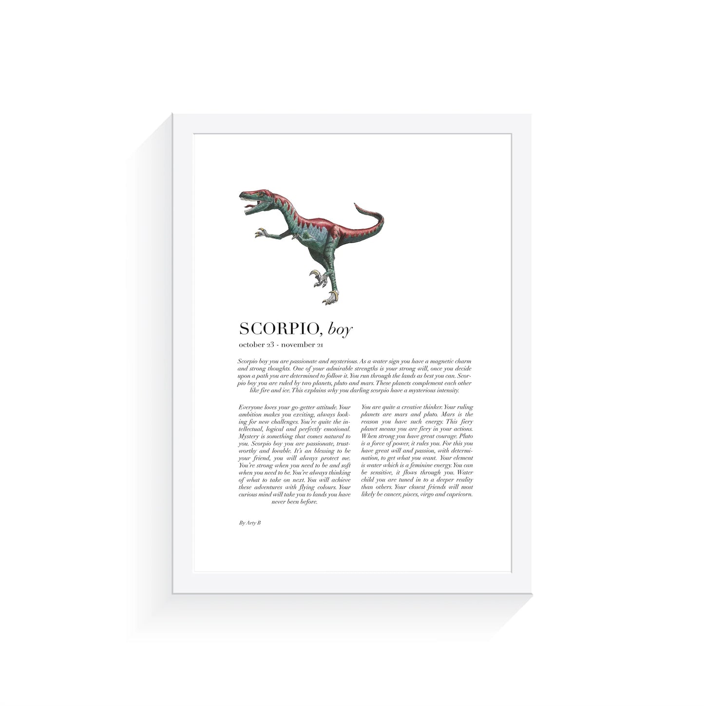 Arty Bub Zodiac Prints Dinosaur
