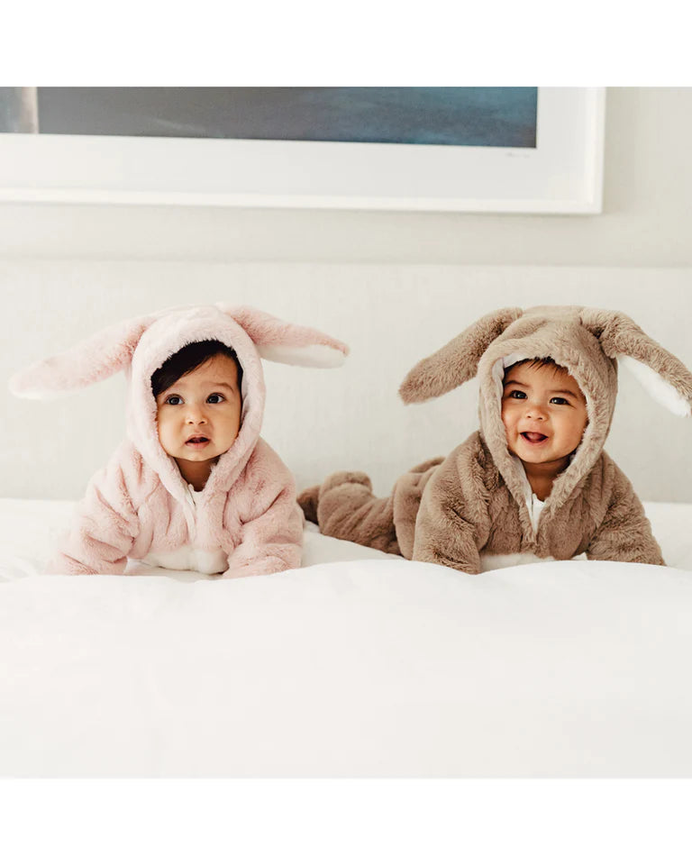 Latte Faux Fur Onesie