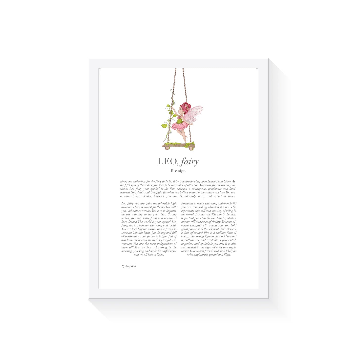 Arty Bub Zodiac Fairy Prints