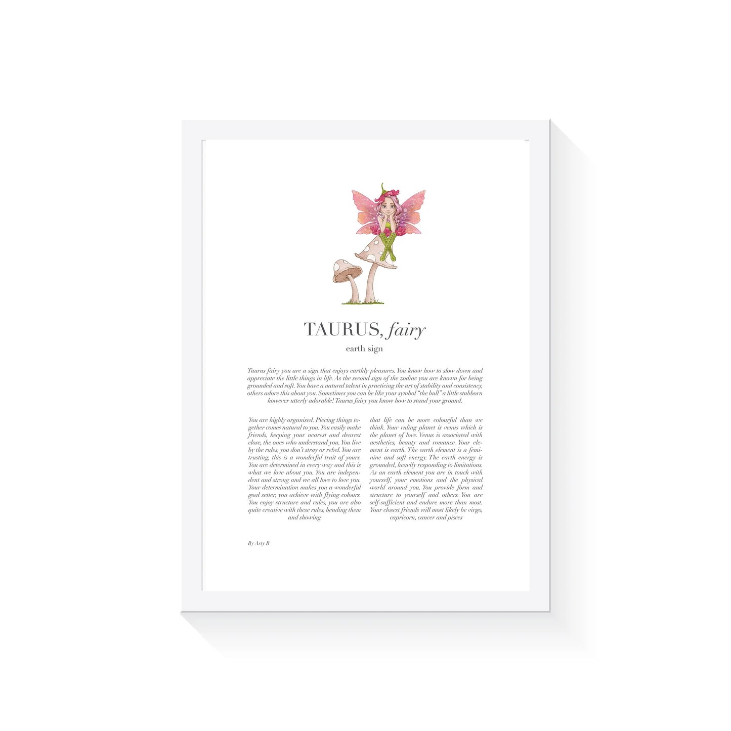 Arty Bub Zodiac Fairy Prints