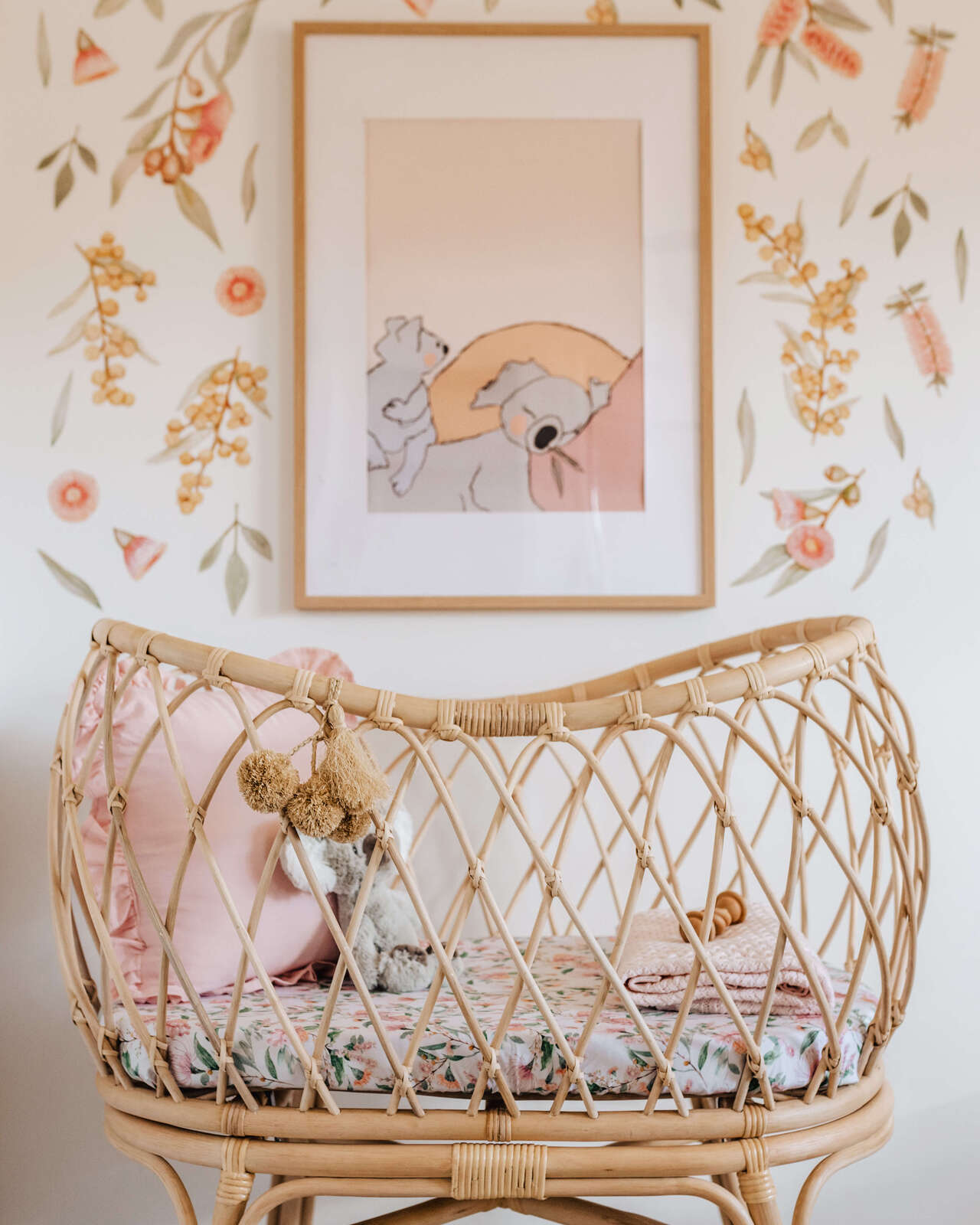 Snuggle Hunny Bassinet Sheet / Change Pad Cover - Wattle