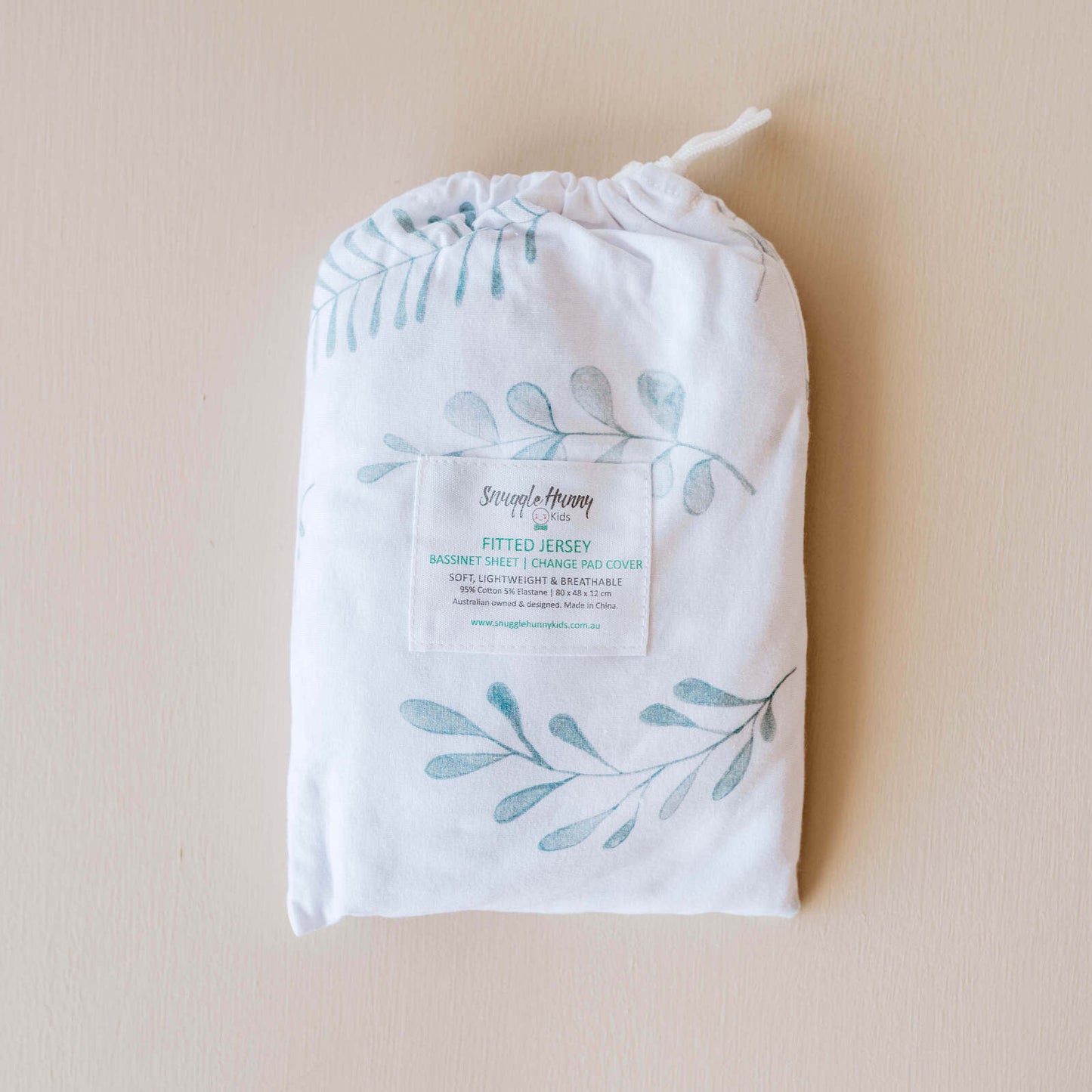 Snuggle Hunny Bassinet Sheet / Change Pad Cover - Wild Fern