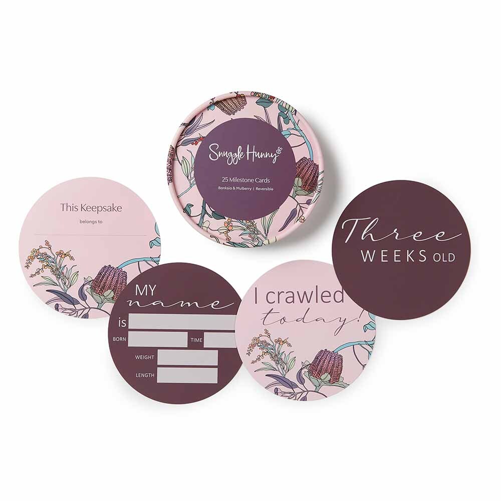 Snuggle Hunny Milestone Cards - Banksia & Mulberry