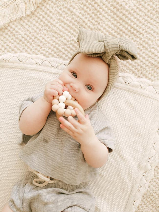 OB Designs Beechwood Silicone Toy Teether