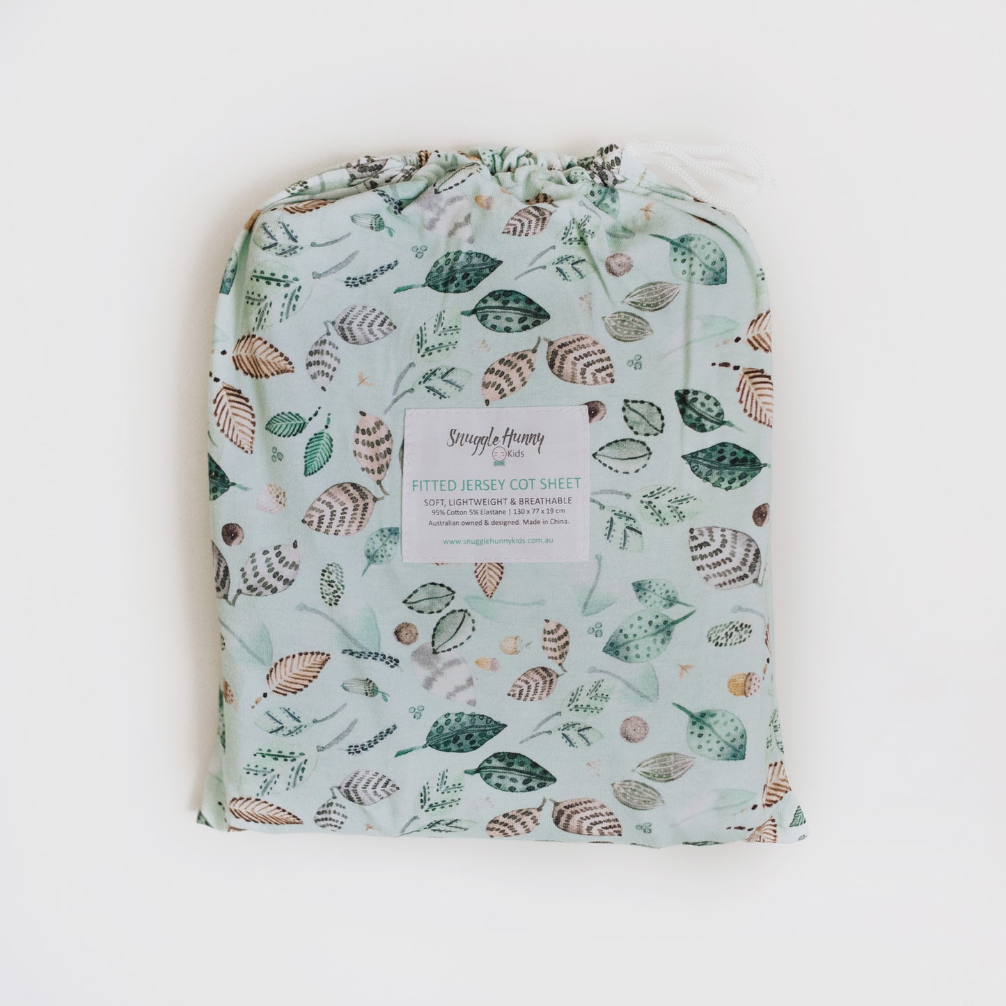 Snuggle Hunny Fitted Cot Sheet - Daintree