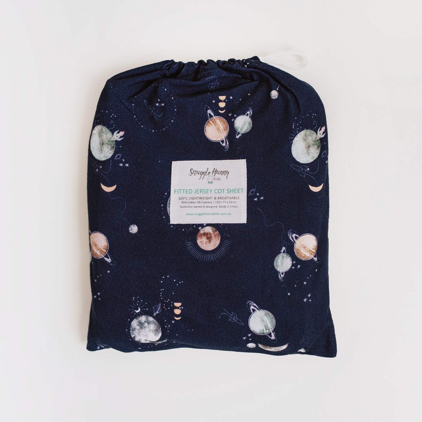 Snuggle Hunny Fitted Cot Sheet - Milky Way