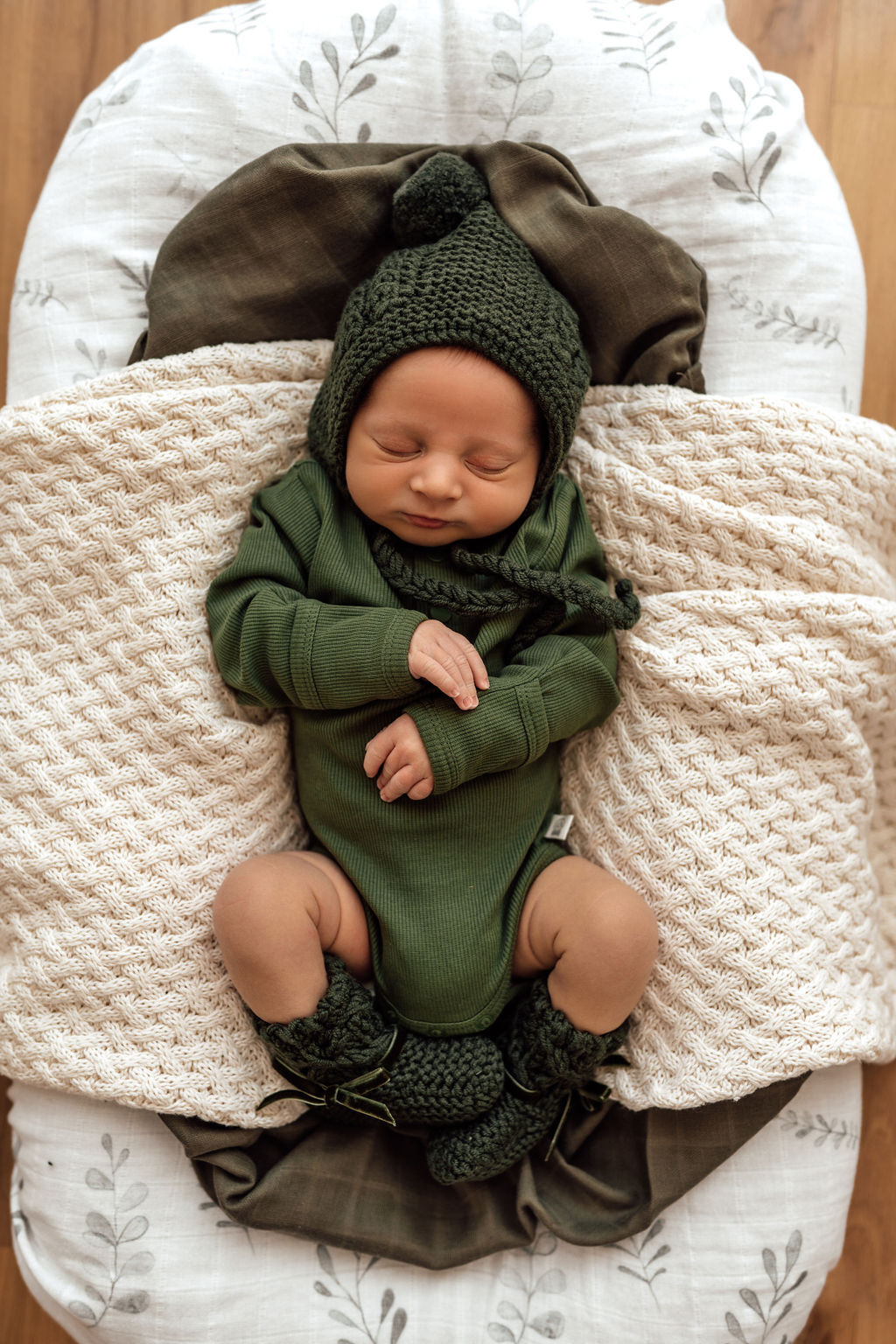 Snuggle Hunny Olive Long Sleeve Bodysuit