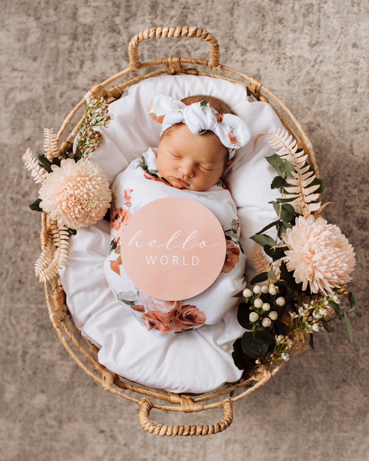 Snuggle Hunny Snuggle Swaddle & Topknot Set - Rosebud