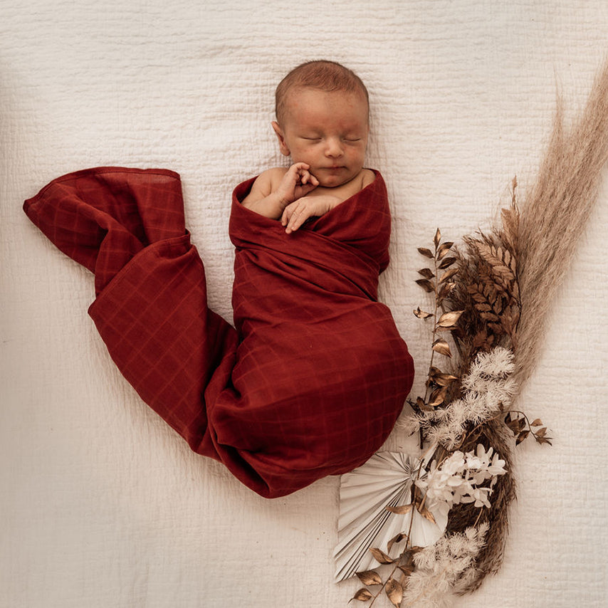 Snuggle Hunny Organic Muslin Wrap - Rust