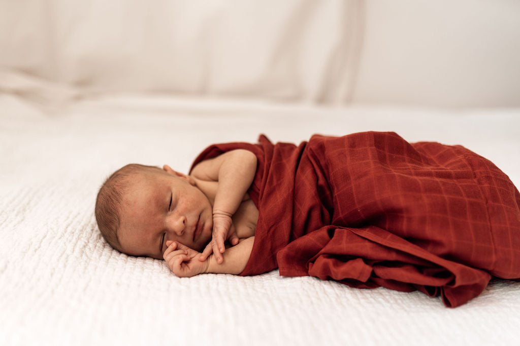 Snuggle Hunny Organic Muslin Wrap - Rust