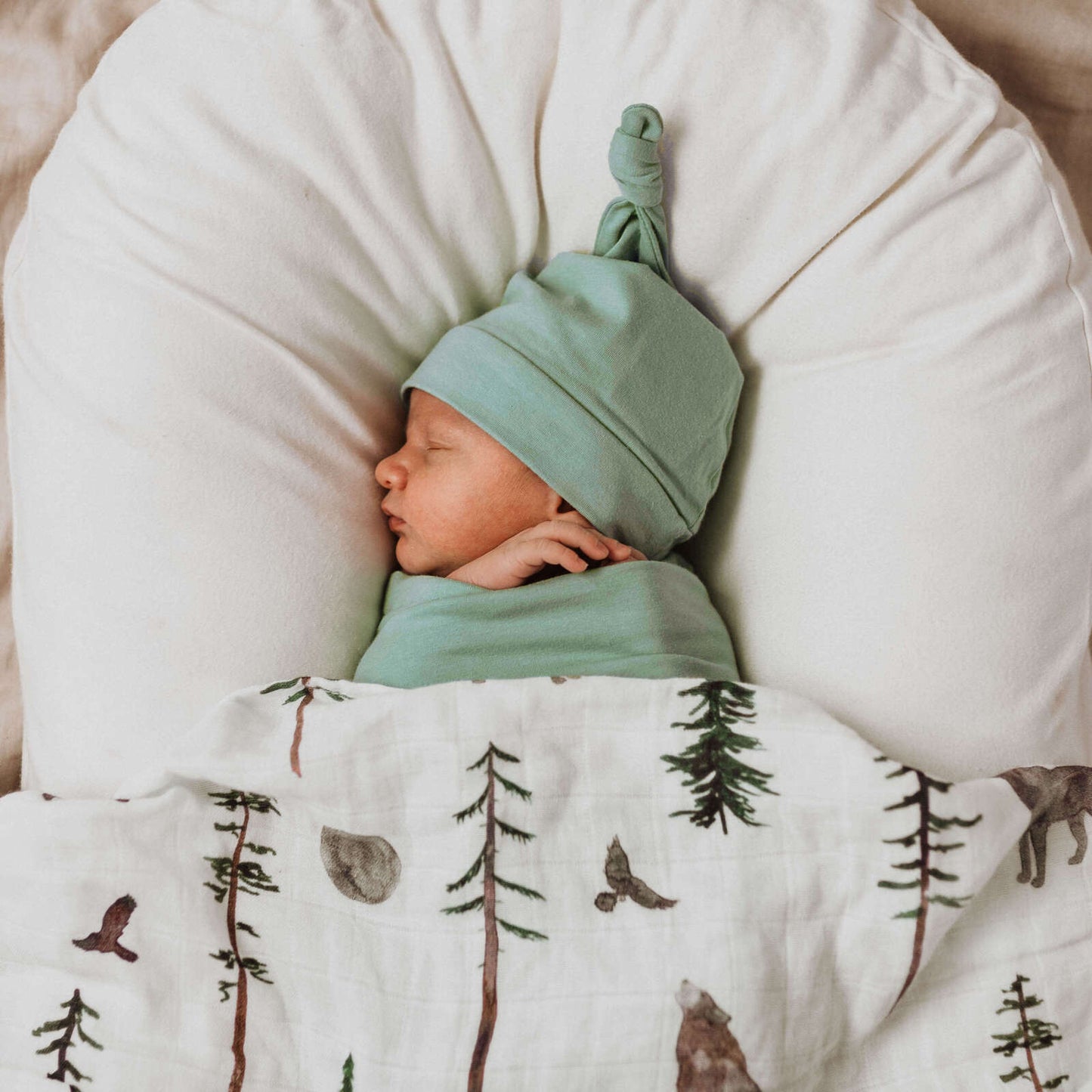 Snuggle Hunny Snuggle Swaddle & Beanie Set - Sage