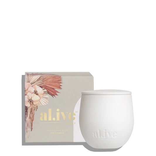 Al.ive Body Sweet Dewberry and Clove Soy Candle