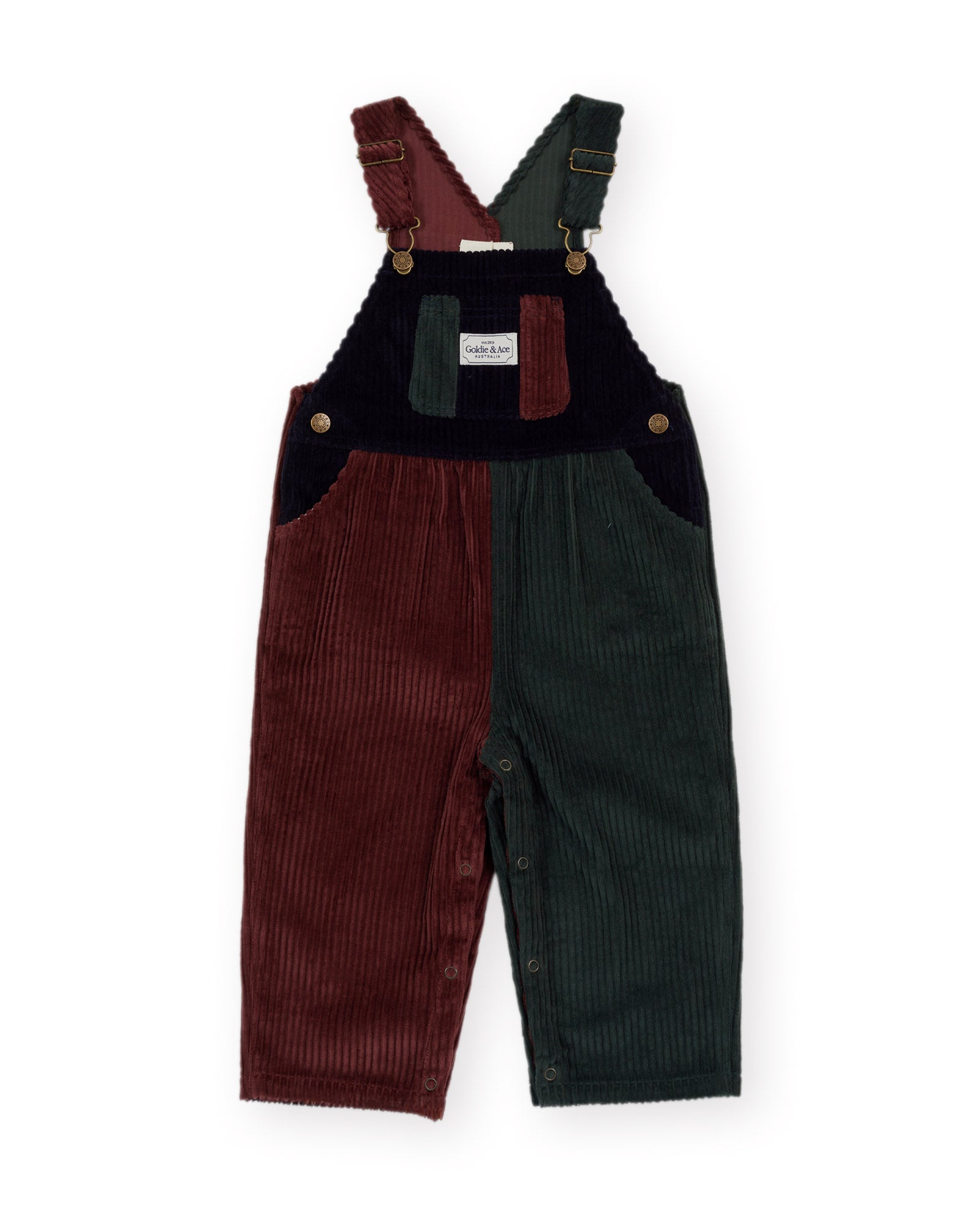 Goldie + Ace Austin Corduroy Colour Block Overalls