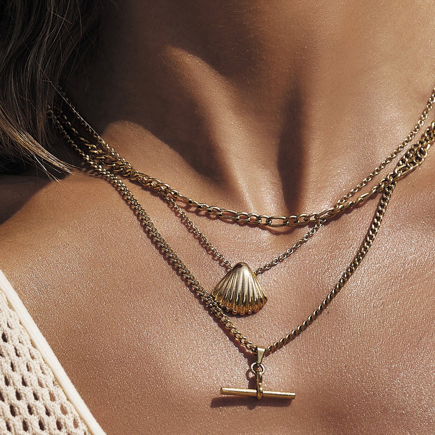 Arms of Eve Perla Gold Shell Necklace