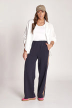 Feather & Noise Noah Wide Pant Navy Camel Stripe