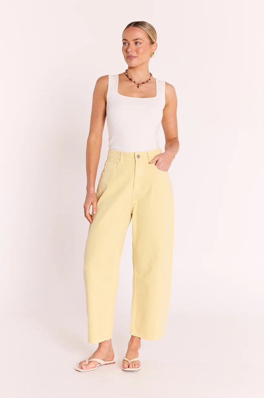 Feather & Noise Lola Cropped Butter Barrel Jeans