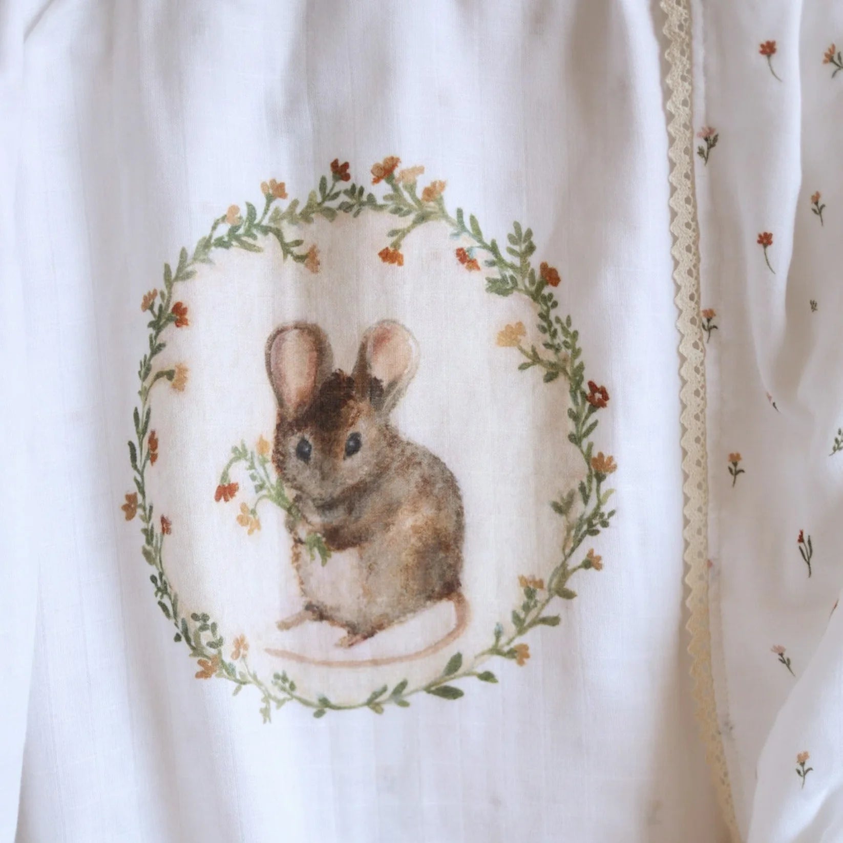 Fledge And Thread Baby Heirloom blanket - Mouse