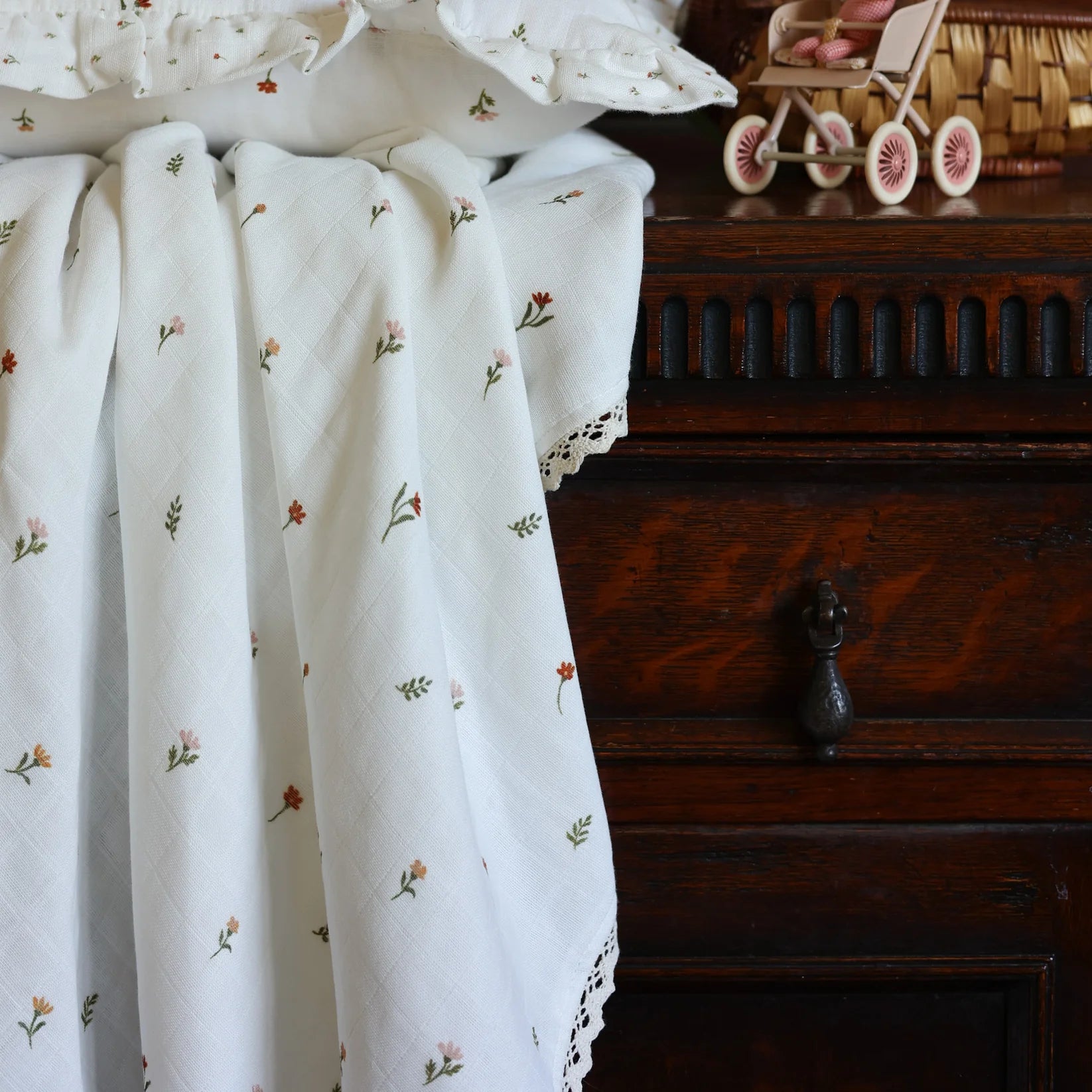 Fledge And Thread Baby Heirloom blanket - Mouse