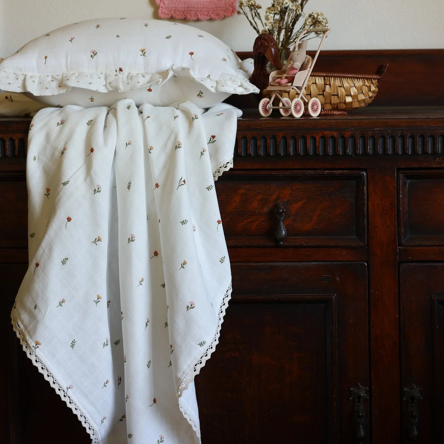 Fledge And Thread Baby Heirloom blanket - Mouse