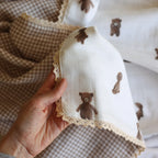 Fledge And Thread Baby Heirloom blanket - Teddy Bear