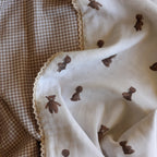Fledge And Thread Baby Heirloom blanket - Teddy Bear