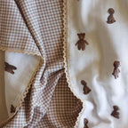 Fledge And Thread Baby Heirloom blanket - Teddy Bear