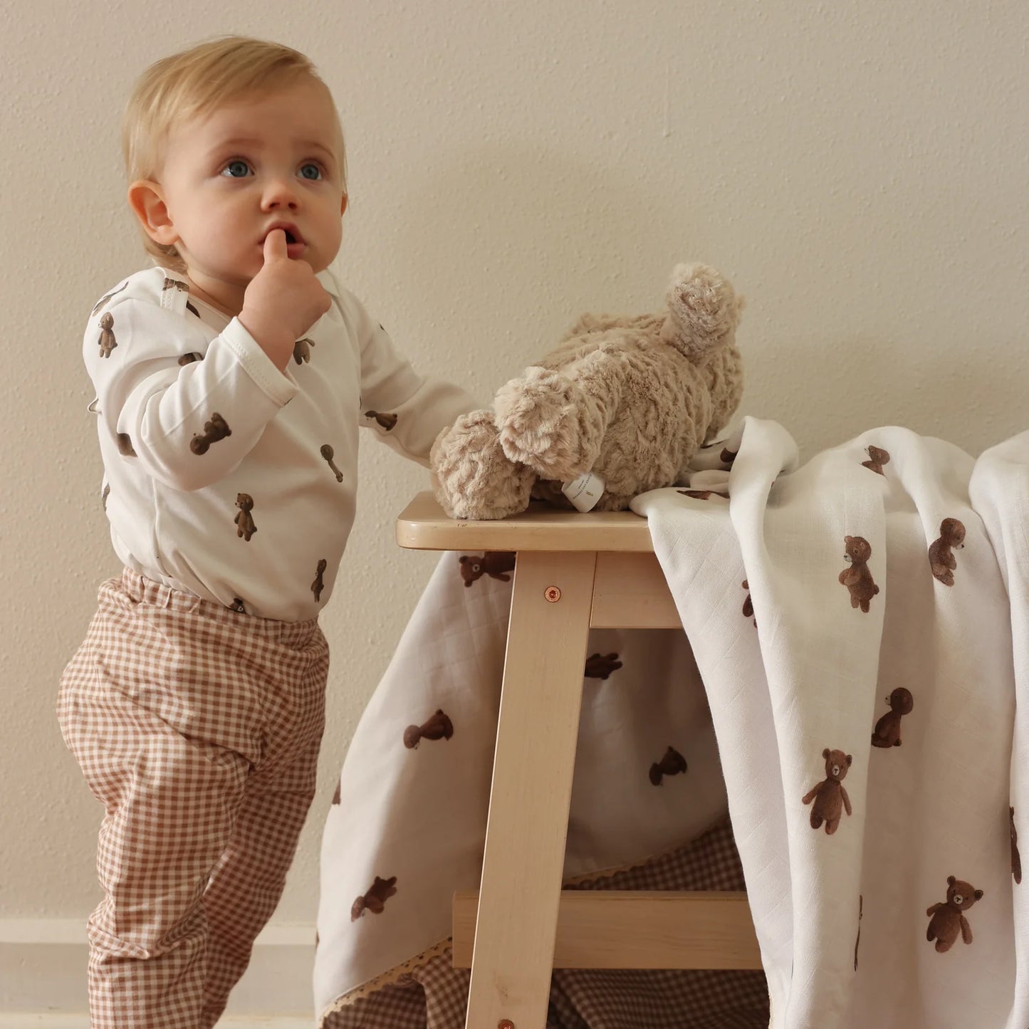 Fledge And Thread Long sleeve bodysuit - Teddy Bear