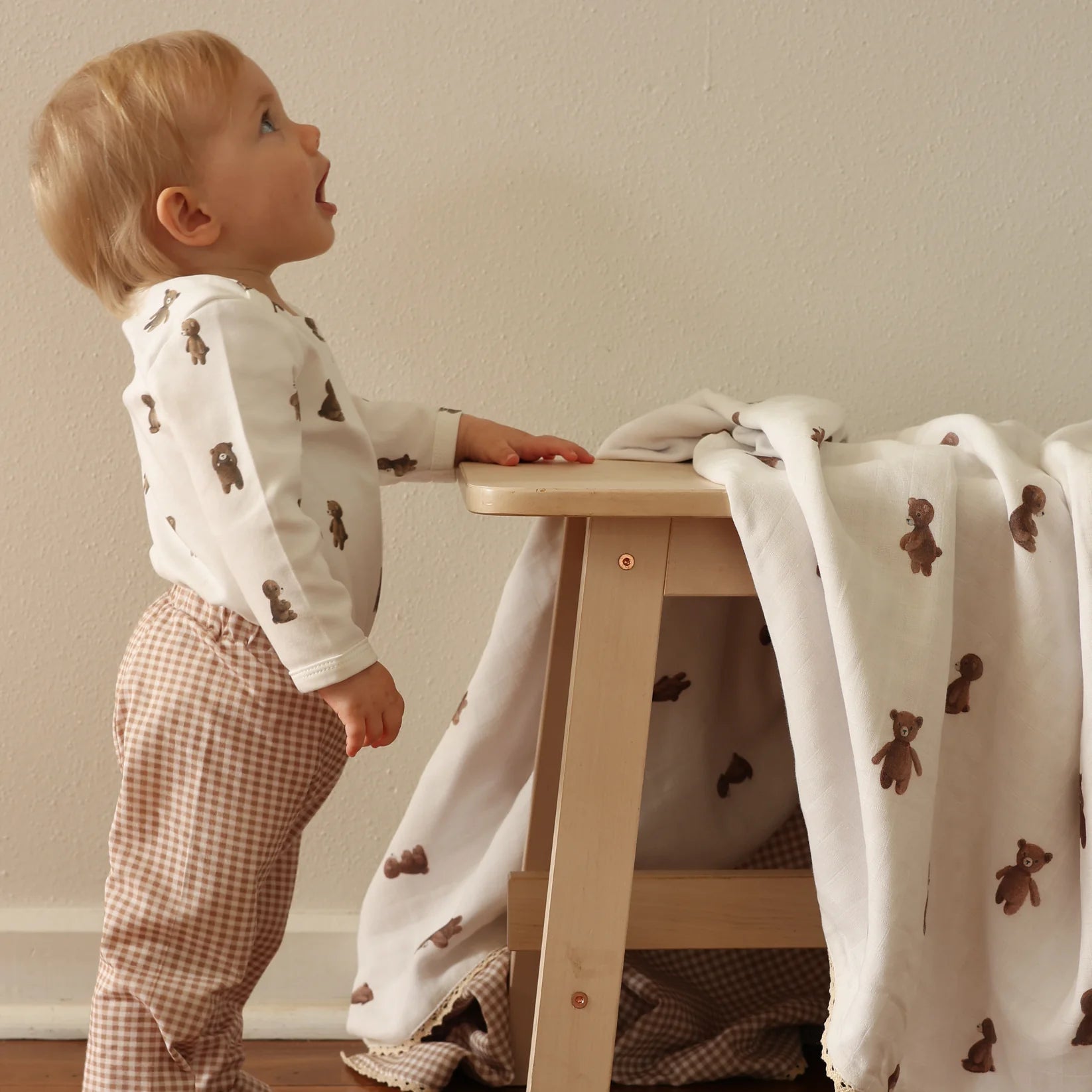 Fledge And Thread Long sleeve bodysuit - Teddy Bear