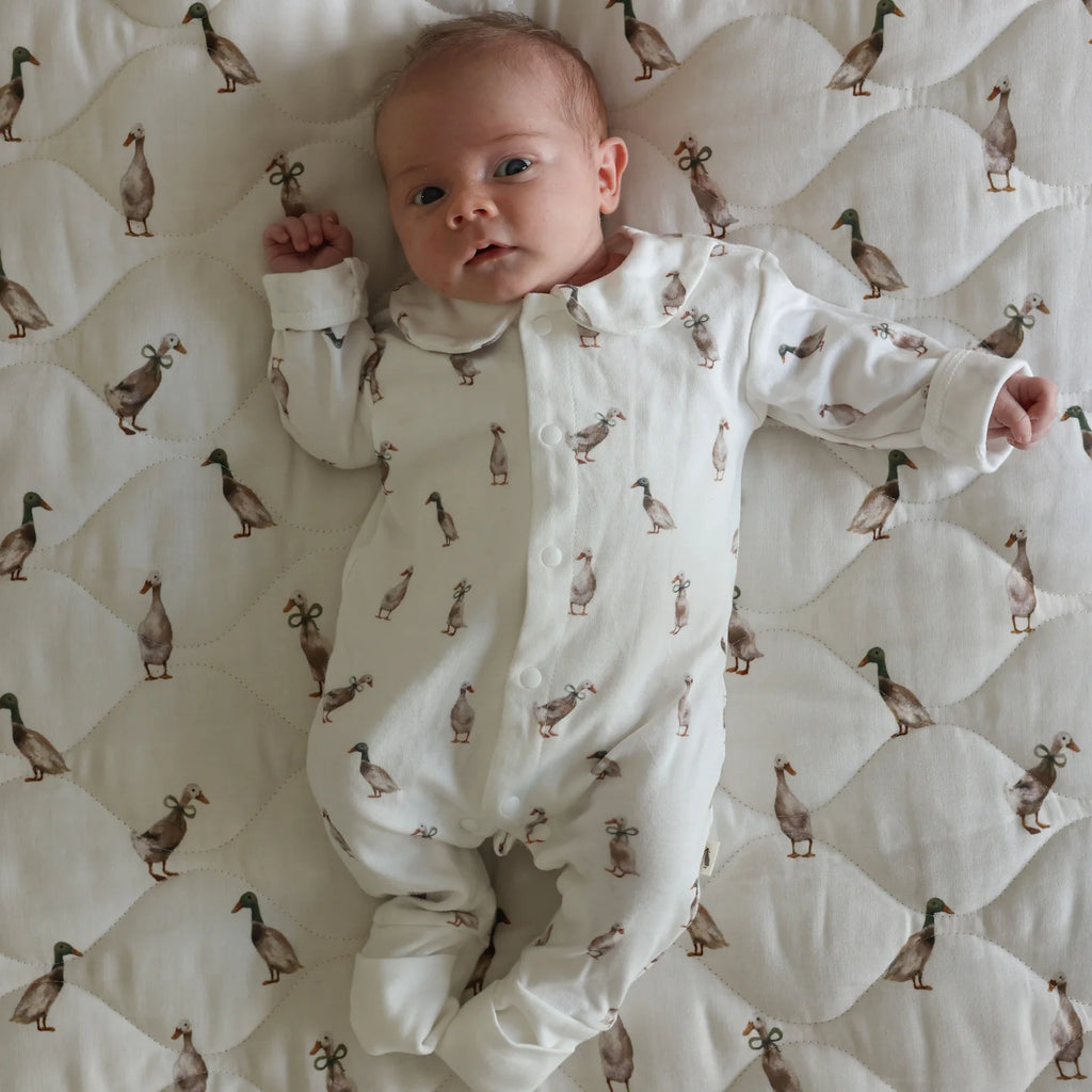 Fledge And Thread Cotton Babygrow - Duck
