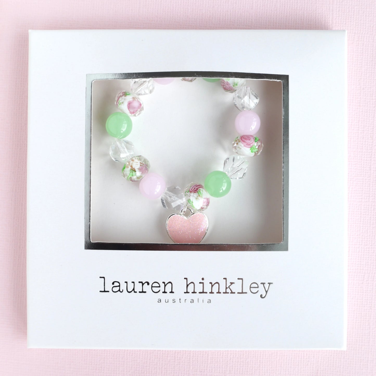 Lauren Hinkley Floral Heart Elastic Bracelet