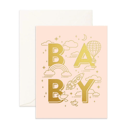 Fox & Fallow Greeting Card - Baby Universe Cream
