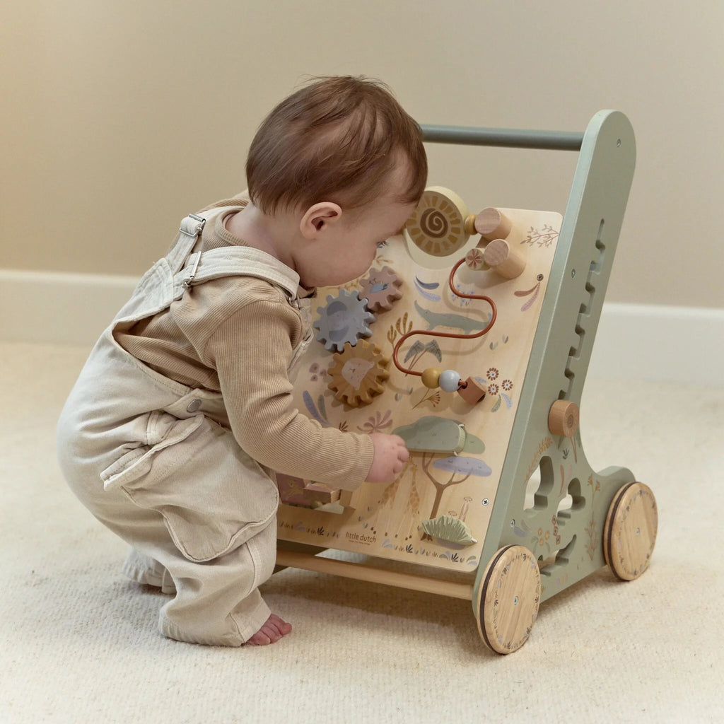 Little Dutch Safari Friends Wooden Baby Activity Walker
